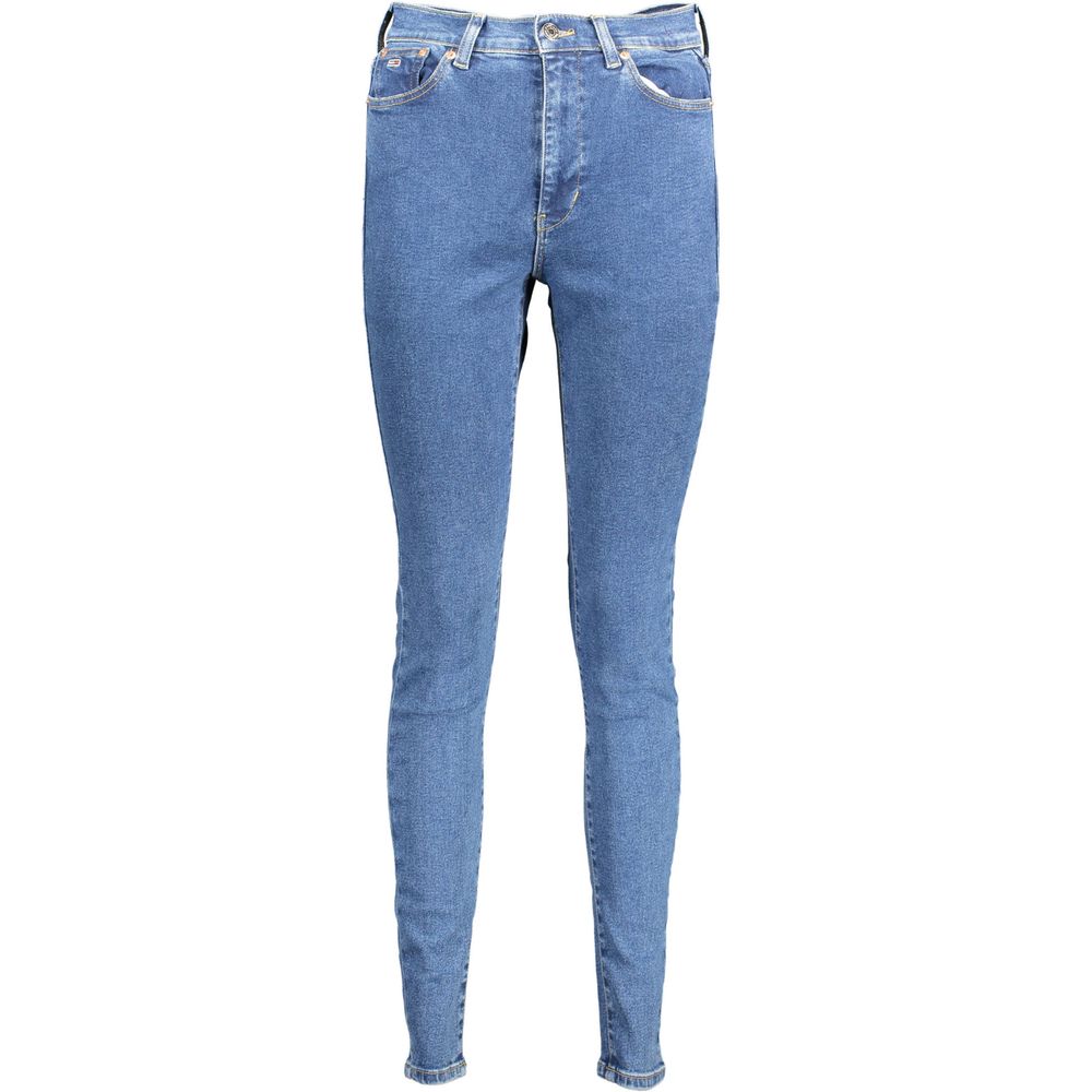 Blå bomullsjeans och byxor