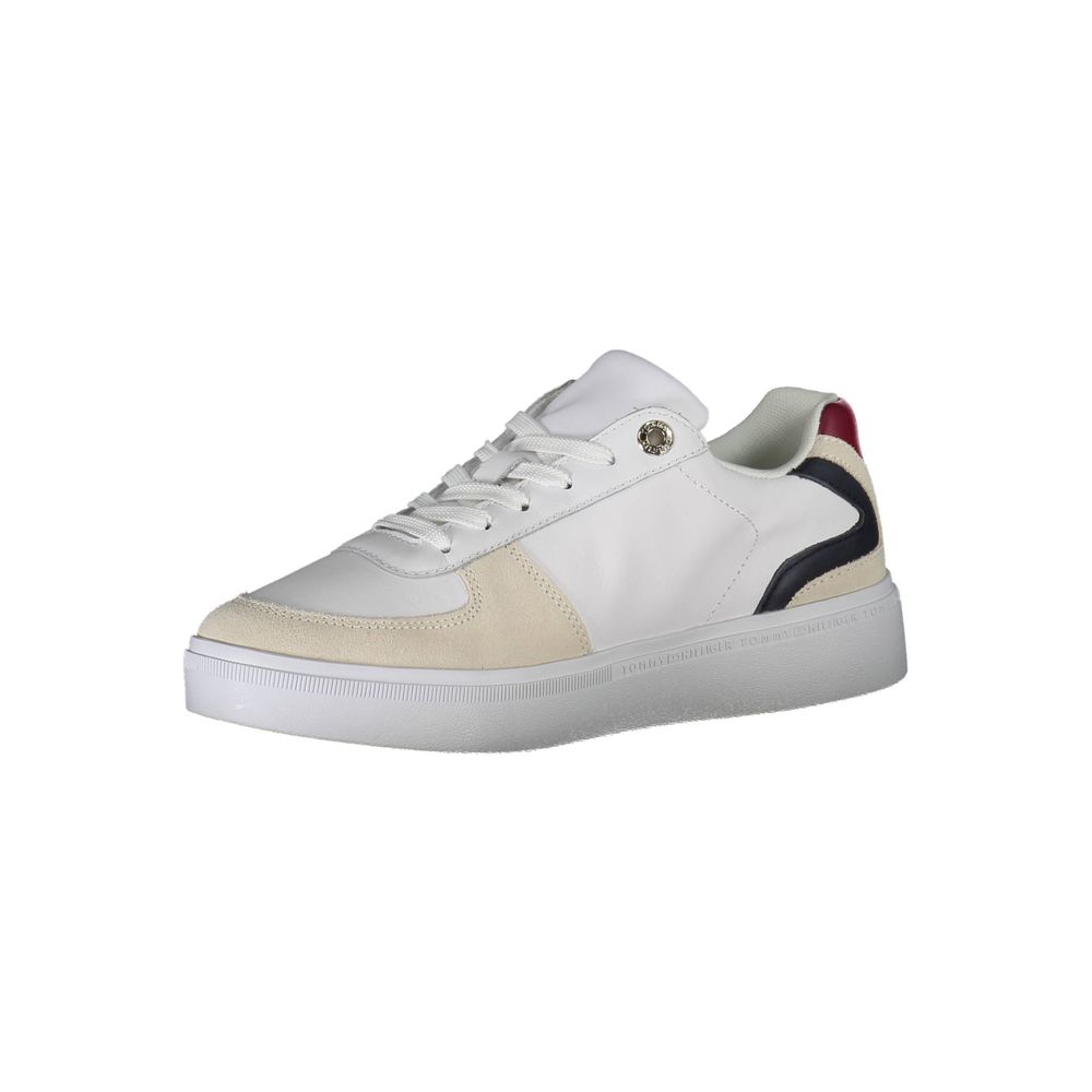 Vit polyestersneaker