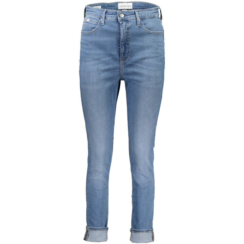 Blå bomullsjeans och byxor