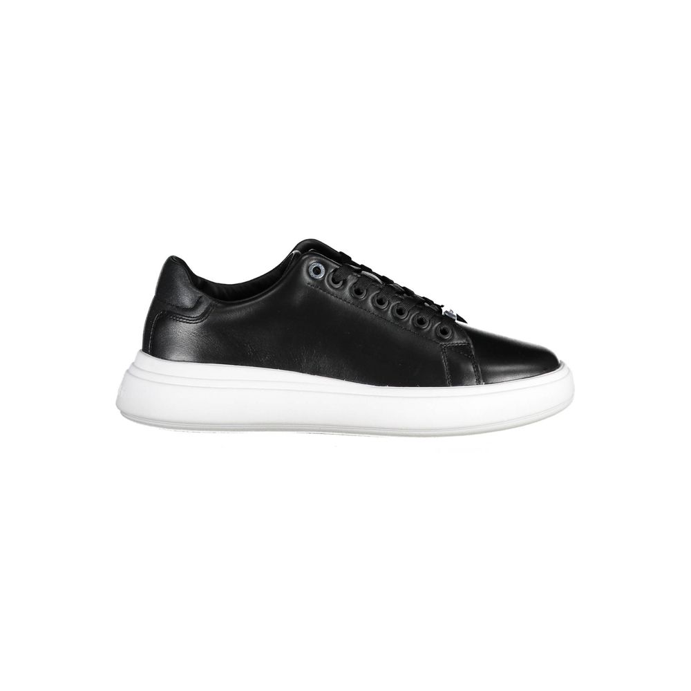 Svart polyester-sneaker