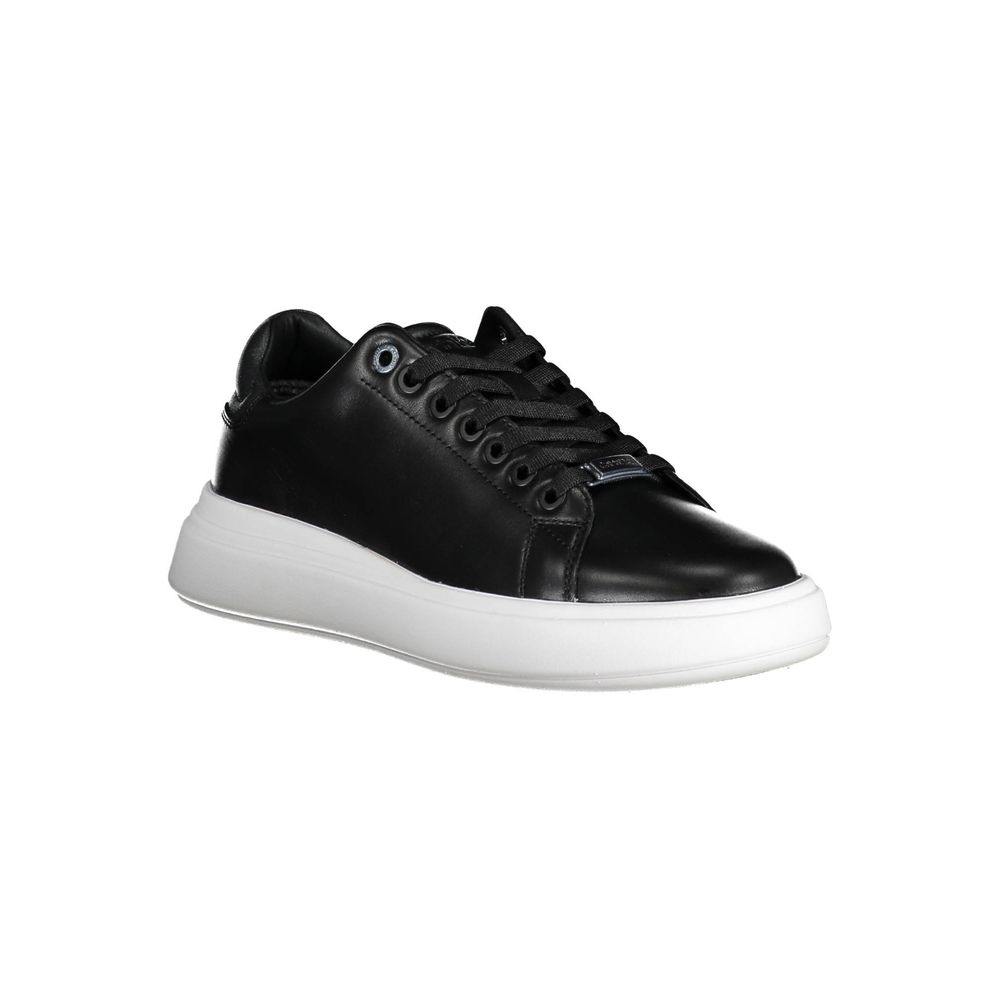 Svart polyester-sneaker
