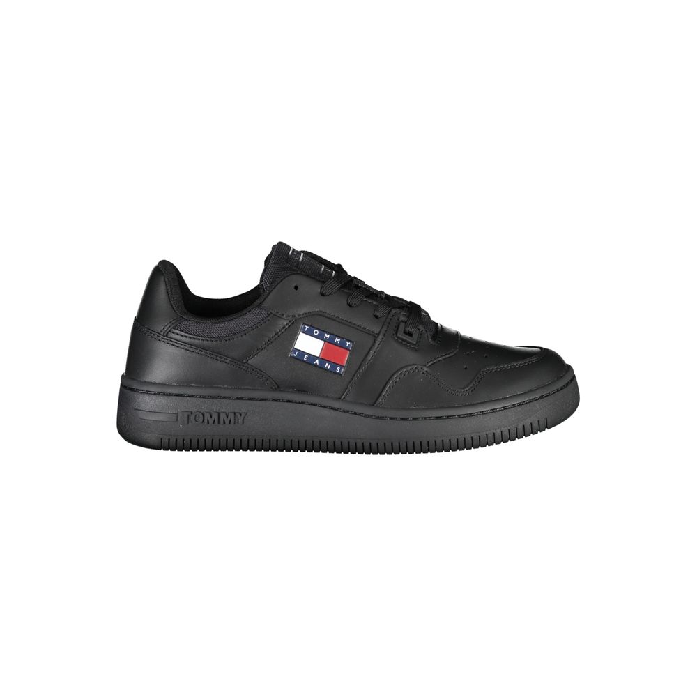 Svarta polyestersneakers