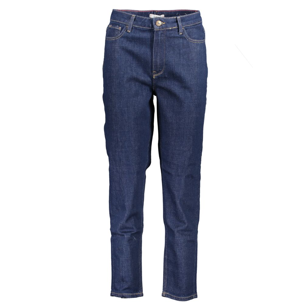 Blå bomullsjeans och byxor