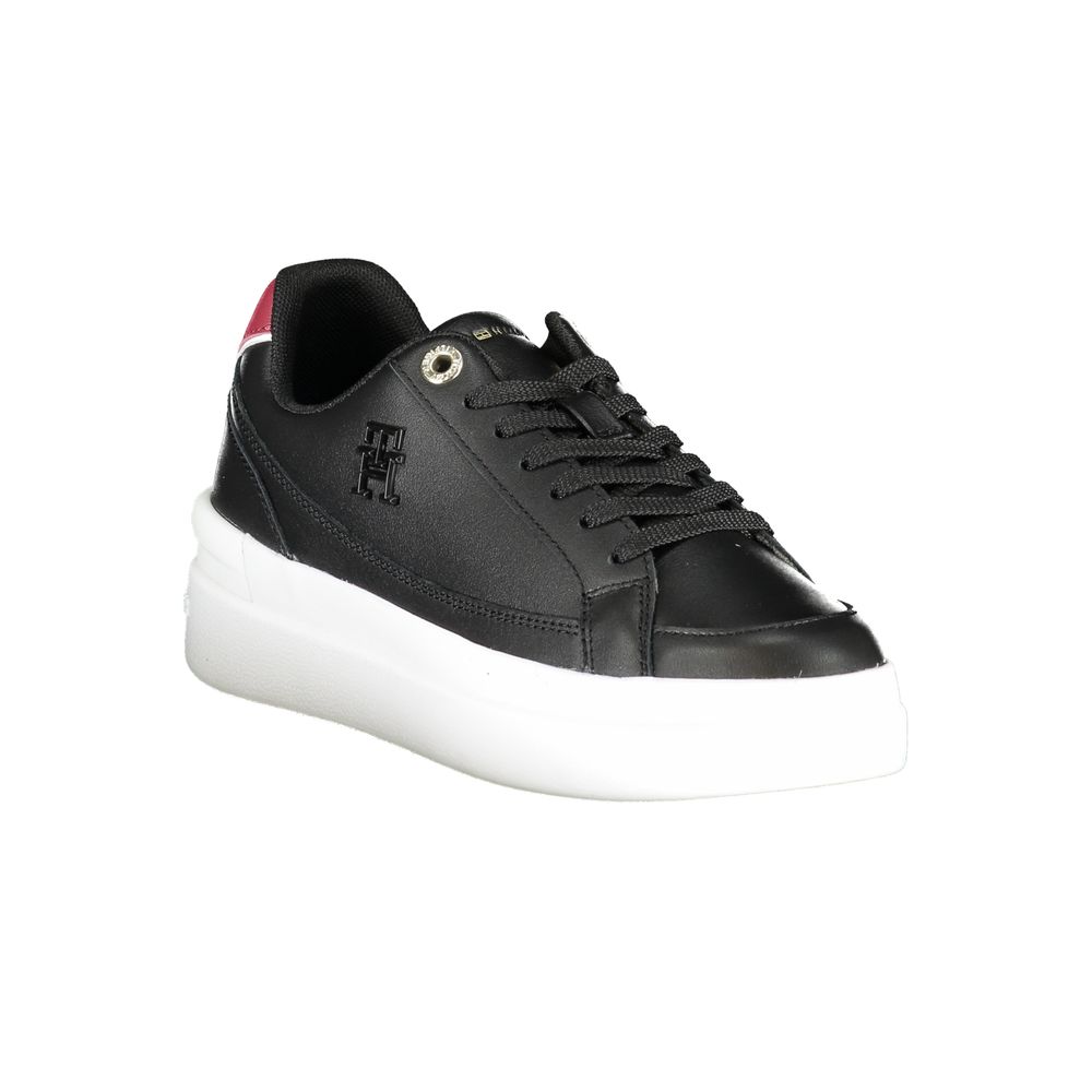 Svarta polyestersneakers