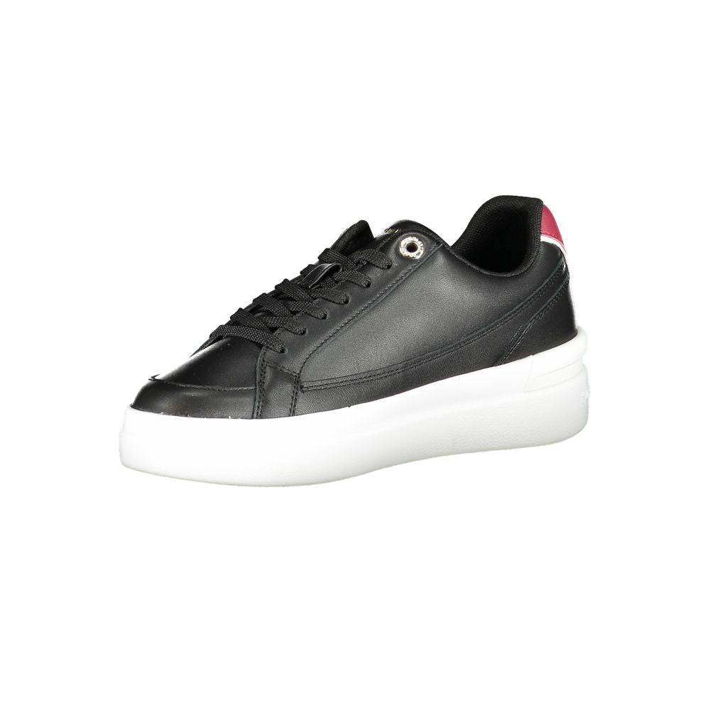 Svarta polyestersneakers