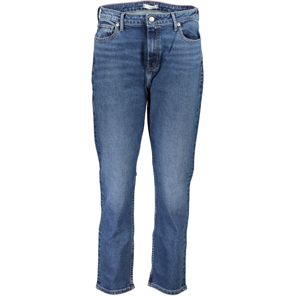 Blå bomullsjeans och byxor