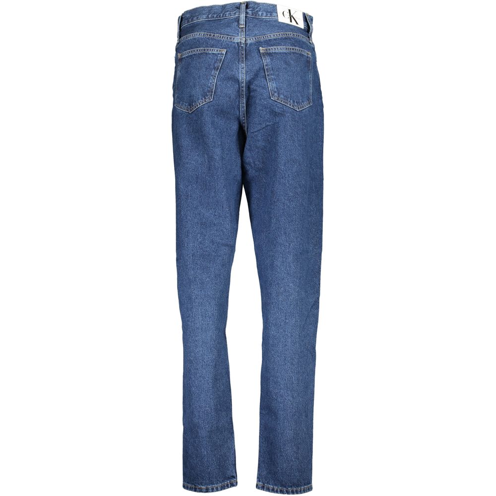 Blå bomullsjeans och byxor