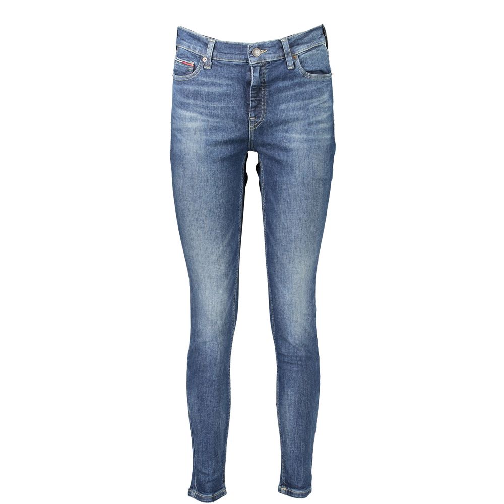 Blå bomullsjeans och byxor