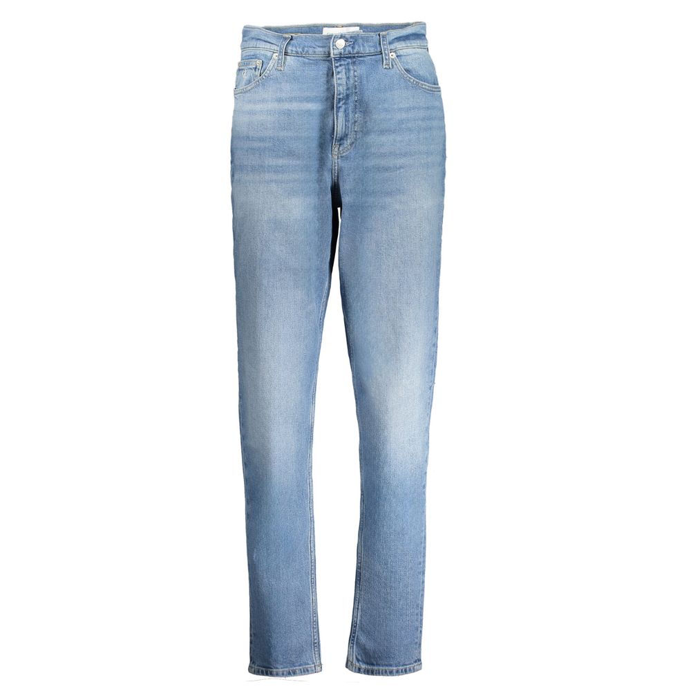 Blå bomullsjeans och byxor