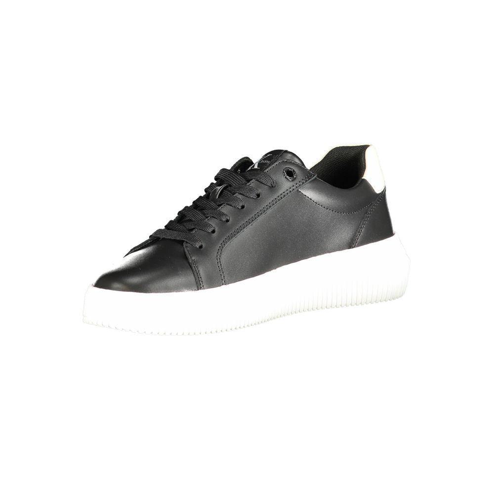 Svarta polyestersneakers
