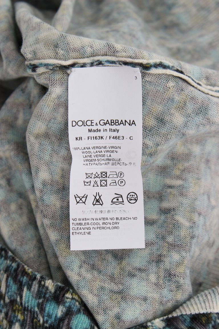 Dolce &amp; Gabbana Blå Ulltröja Ärmlös Pullover