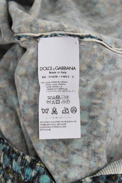 Dolce &amp; Gabbana Blå Ulltröja Ärmlös Pullover