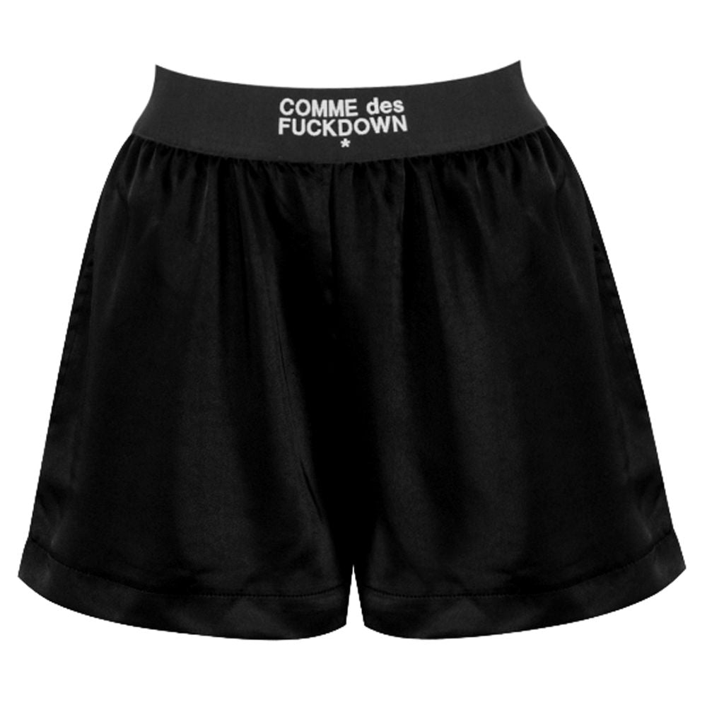 Svart polyester shorts
