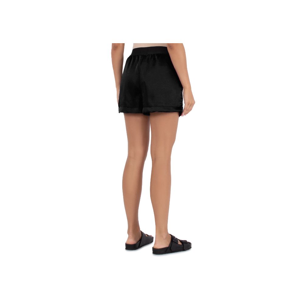 Svart polyester shorts