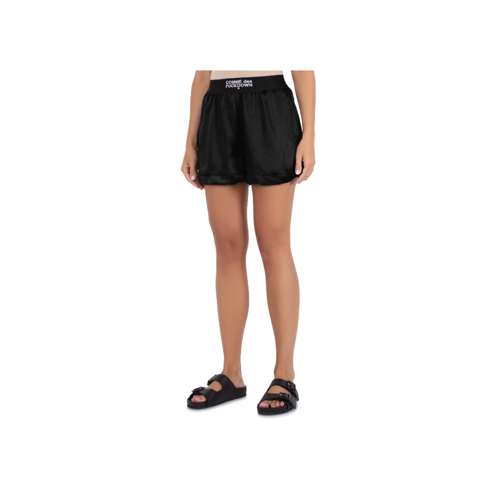 Svart polyester shorts