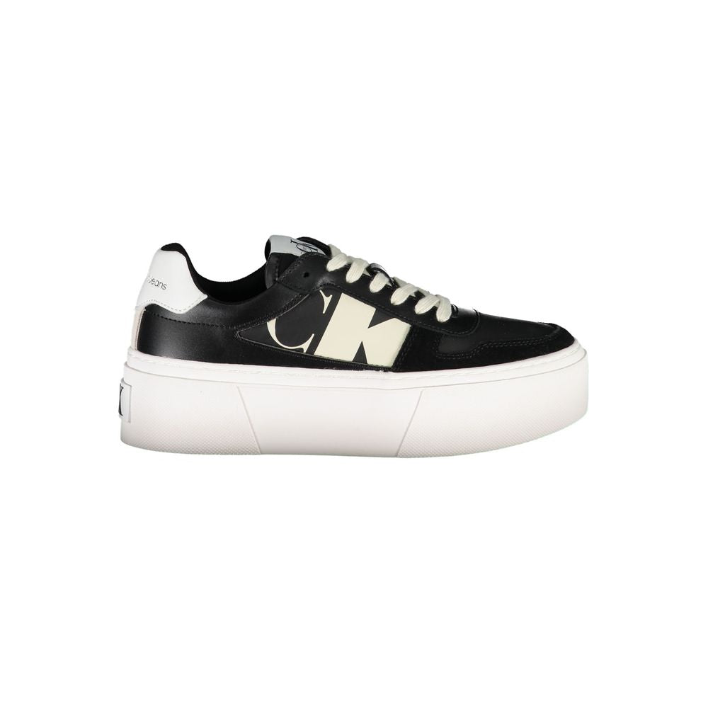 Svart polyester-sneaker