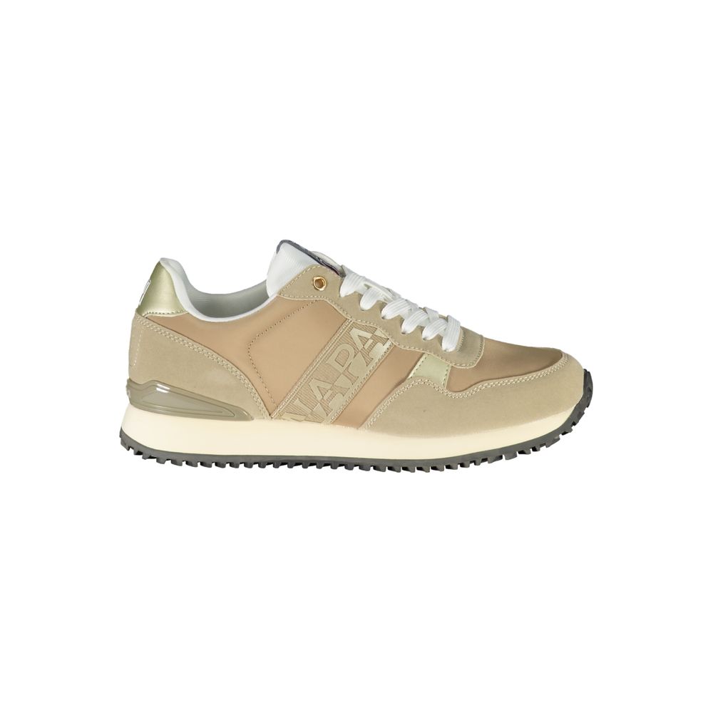 Beige polyester-sneaker