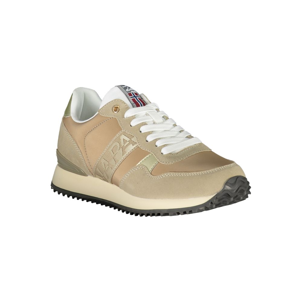 Beige polyester-sneaker