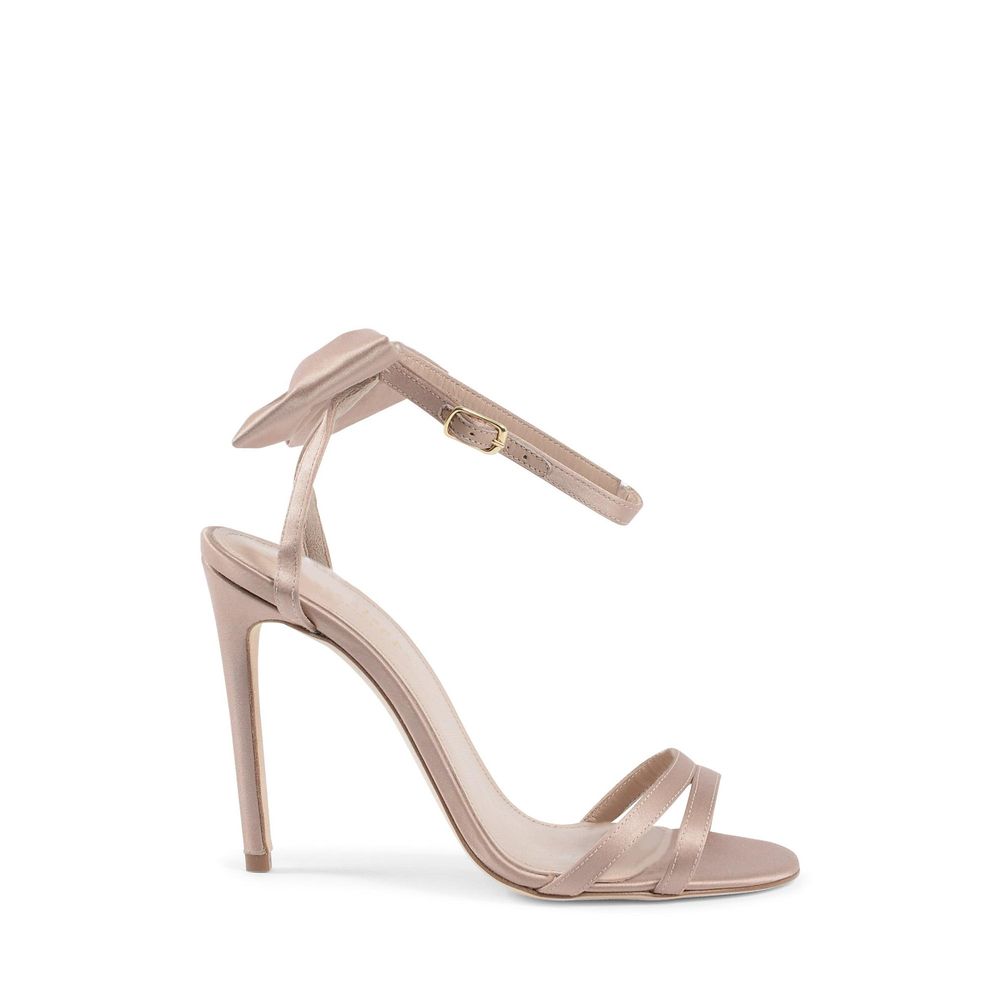 Beige satengsandaler
