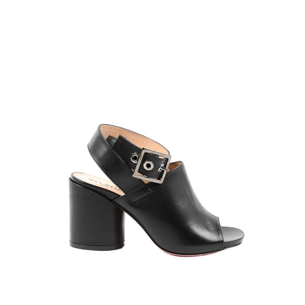 Svart lädersandal