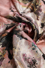 Dolce & Gabbana Pink Silk Floral Print Square Foulard Scarf