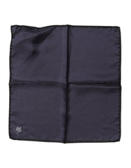 Dolce & Gabbana Blue DG Crown Silk Square Men Foulard Scarf