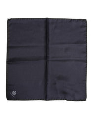 Dolce & Gabbana Blue DG Crown Silk Square Men Foulard Scarf