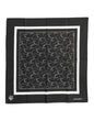 Dolce & Gabbana Black White Printed Square Men Foulard Scarf
