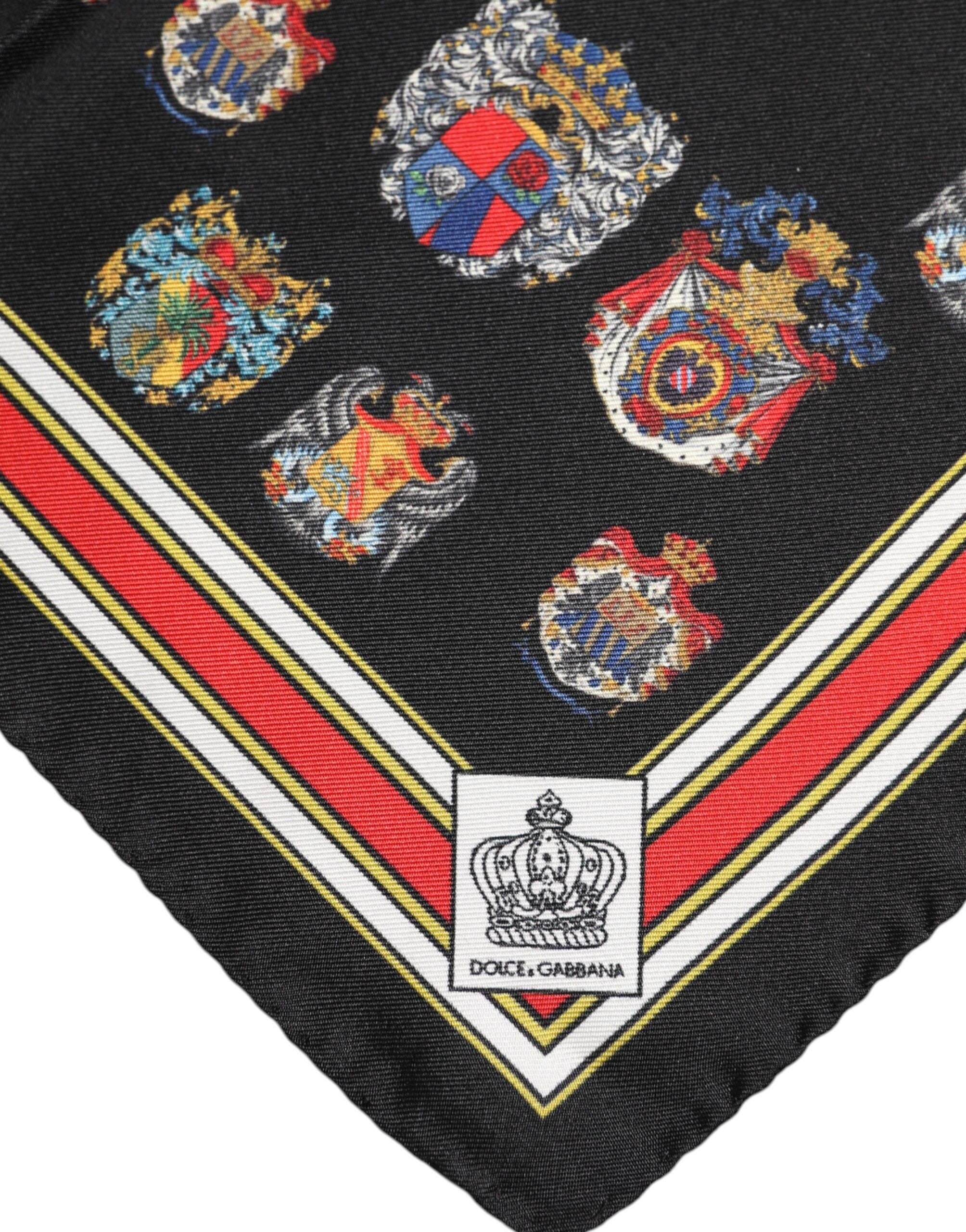 Dolce &amp; Gabbana Flerfärgad Siden Fyrkantig Herrhalsduk