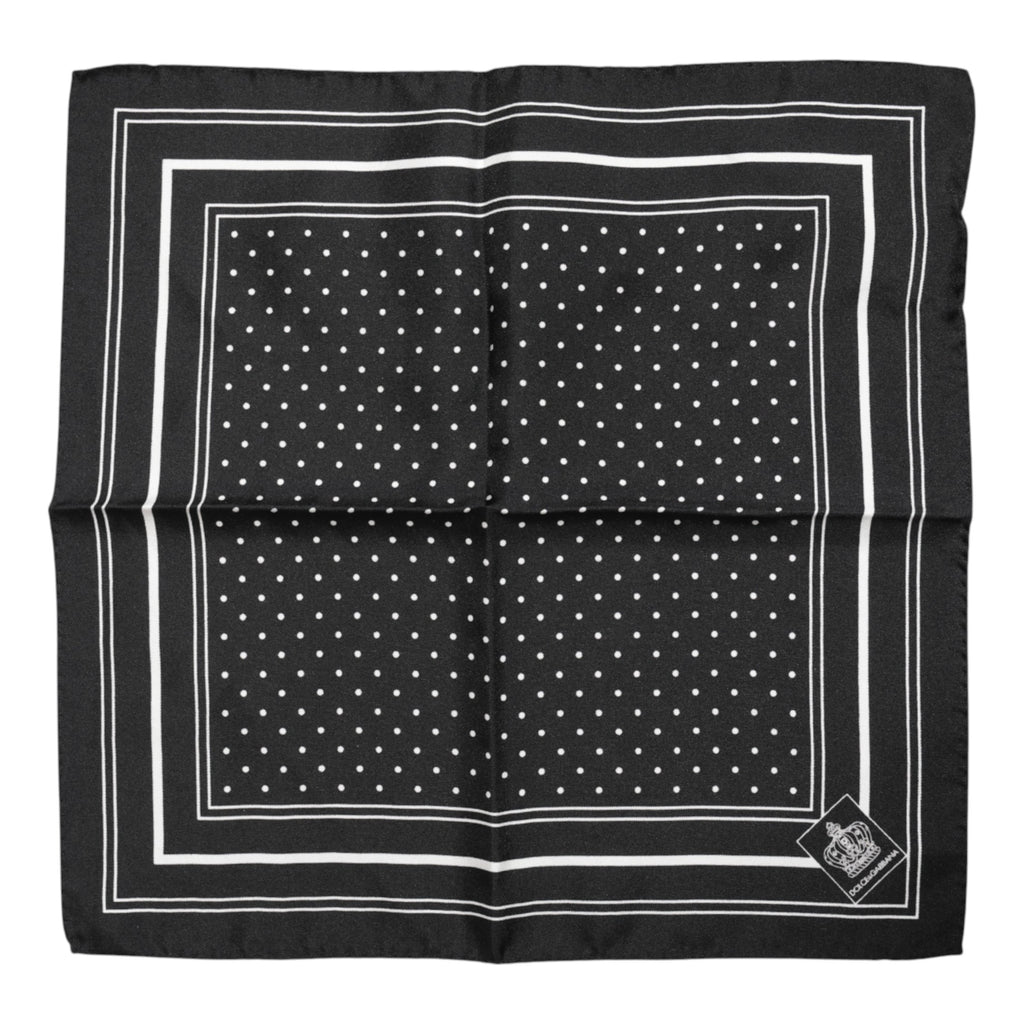 Svart-hvitt polkadot herreskjerf