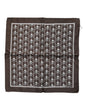 Dolce & Gabbana Brown Skull Silk Square Men Foulard Scarf