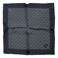 Dolce & Gabbana Blue Cocktail Silk Square Foulard Scarf
