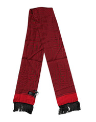 Dolce &amp; Gabbana Rødprikket Silkefrynser Herrefoulardskjerf