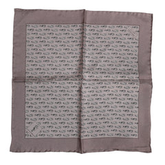 Dolce & Gabbana Brown Sea Horse Silk Square Foulard Scarf