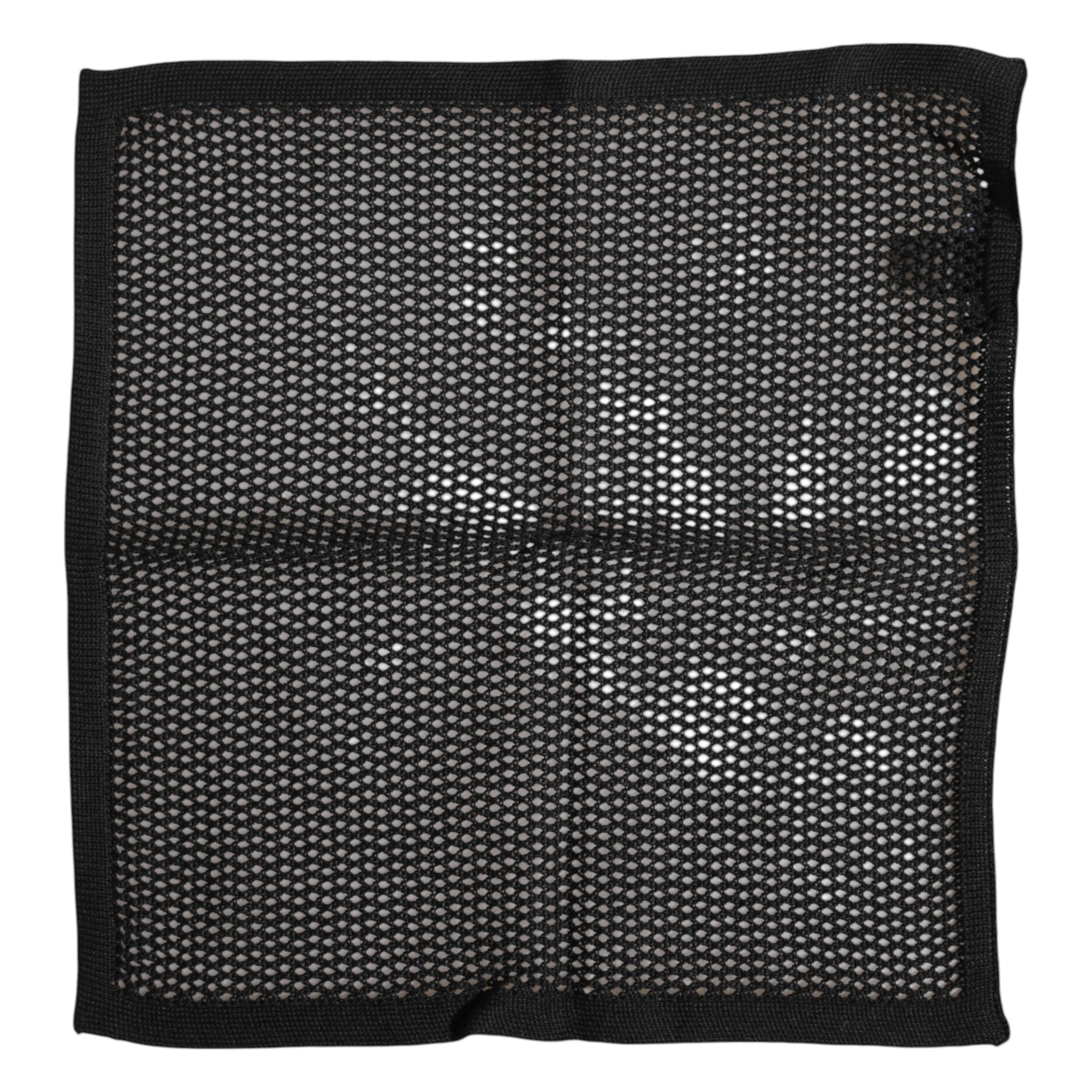 Dolce &amp; Gabbana Svart Mönstrad Fyrkantig Foulard Halsduk i Bomull