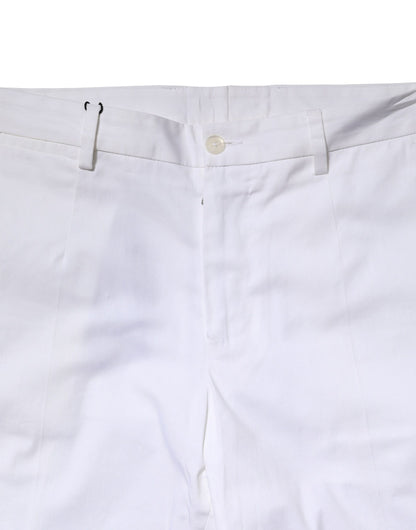 Dolce &amp; Gabbana Vita Bomulls Raka Logo Herrbyxor