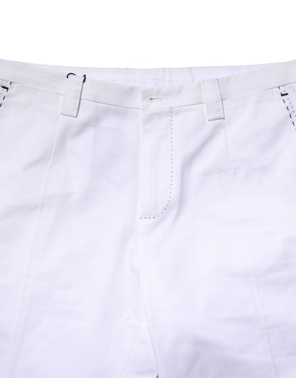 Dolce &amp; Gabbana Vita Bomulls Raka Logo Herrbyxor