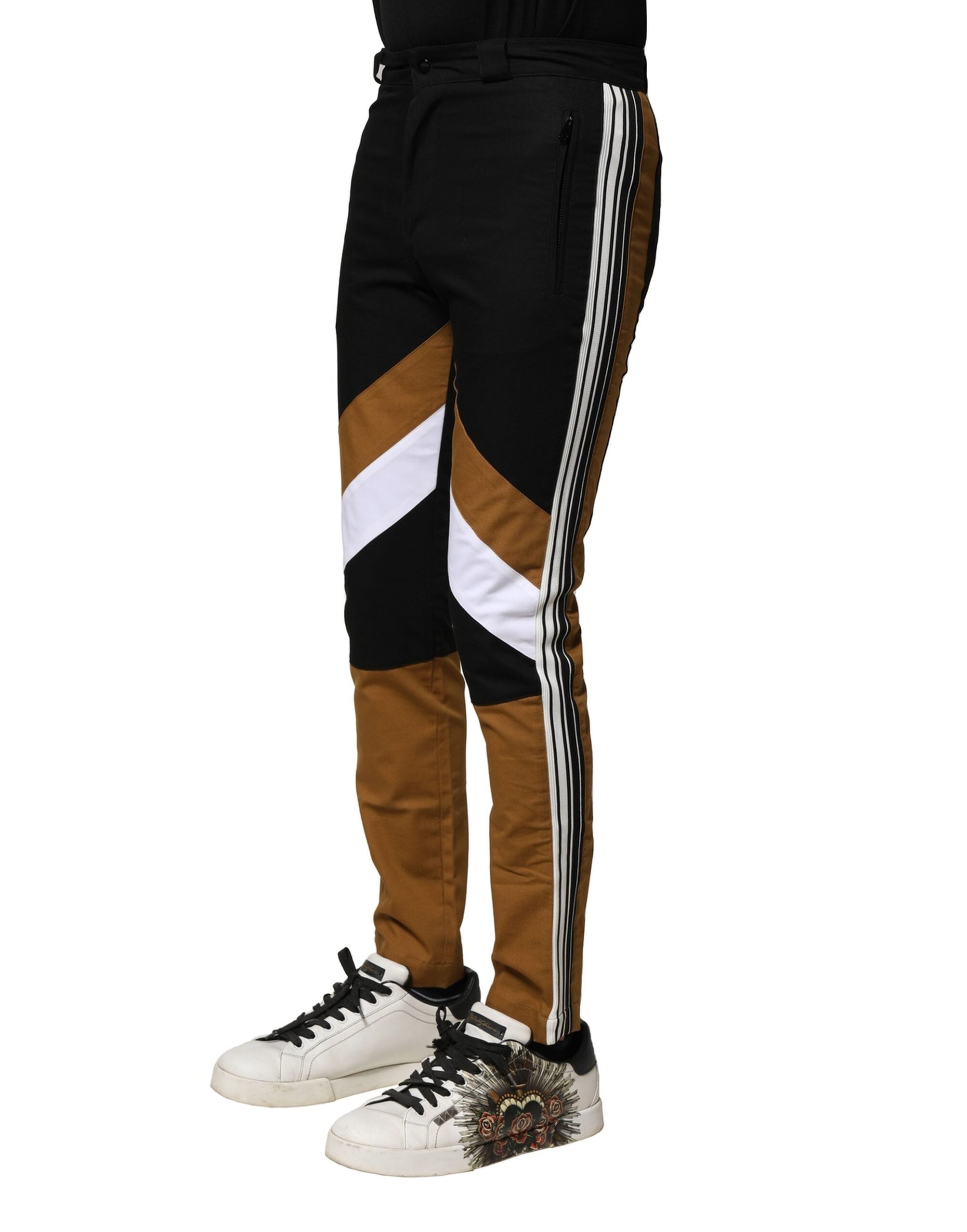 Dolce & Gabbana Multicolor Cotton Slim Fit Men Pants