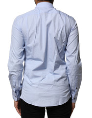 Dolce & Gabbana Light Blue Cotton Long Sleeves Dress Shirt