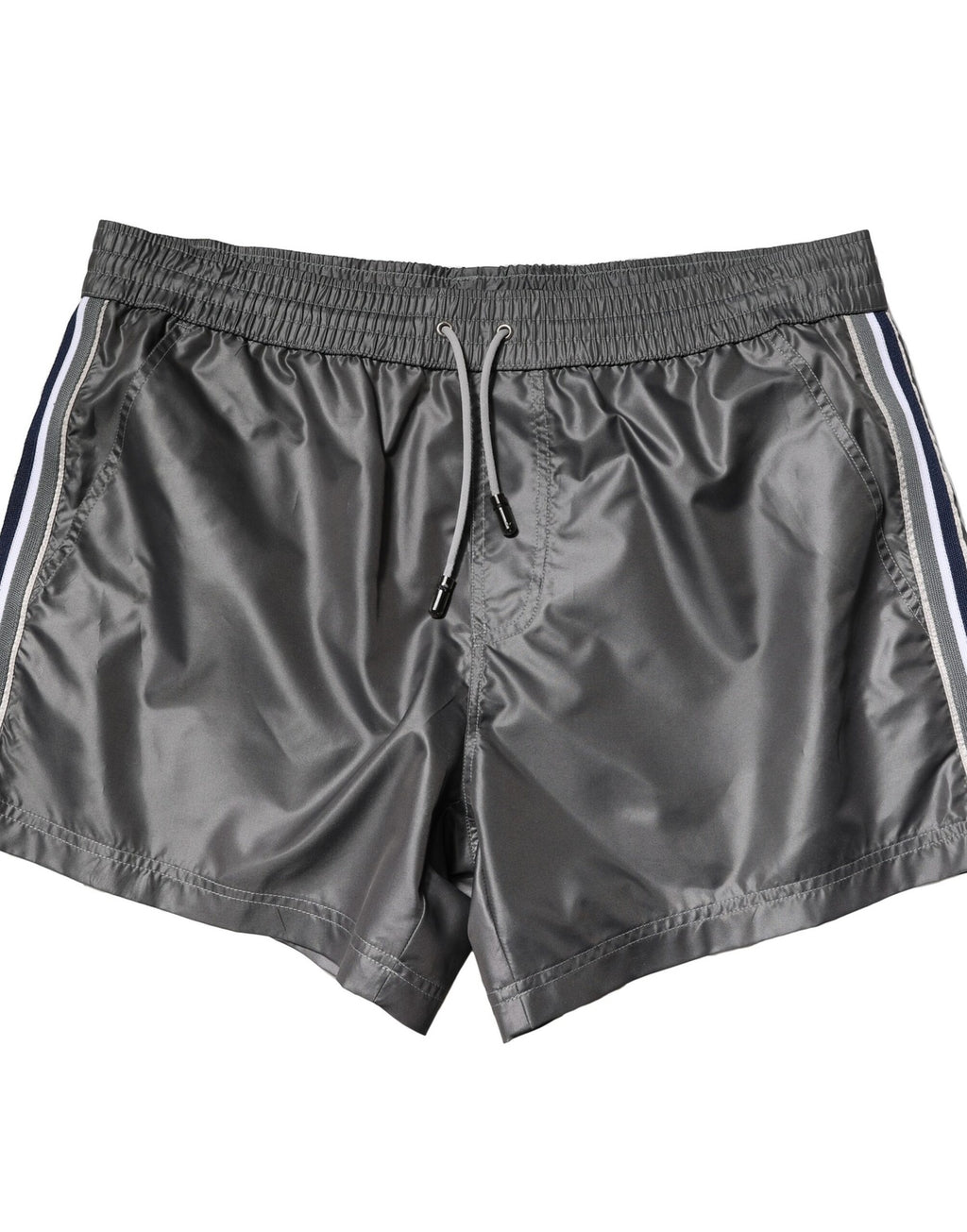 Grå polyester med medelhög midja, casual bermudashorts