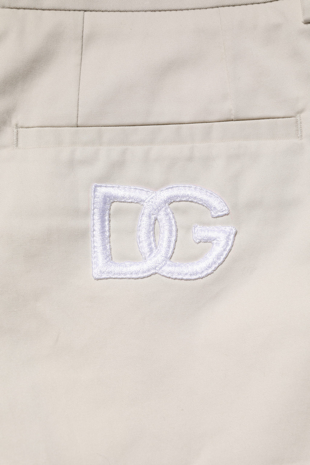 Beige Bermudashorts i bomull med medelhög midja