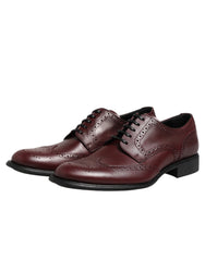 Dolce & Gabbana Brown Leather Lace Up Derby Dress Shoes