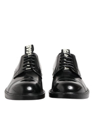 Dolce & Gabbana Black Leather Dress Lace Up Men Formal Shoes