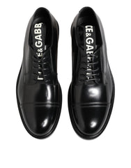 Dolce & Gabbana Black Leather Dress Lace Up Men Formal Shoes