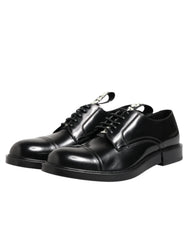 Dolce & Gabbana Black Leather Dress Lace Up Men Formal Shoes