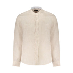 North Sails Beige Linen Men Shirt