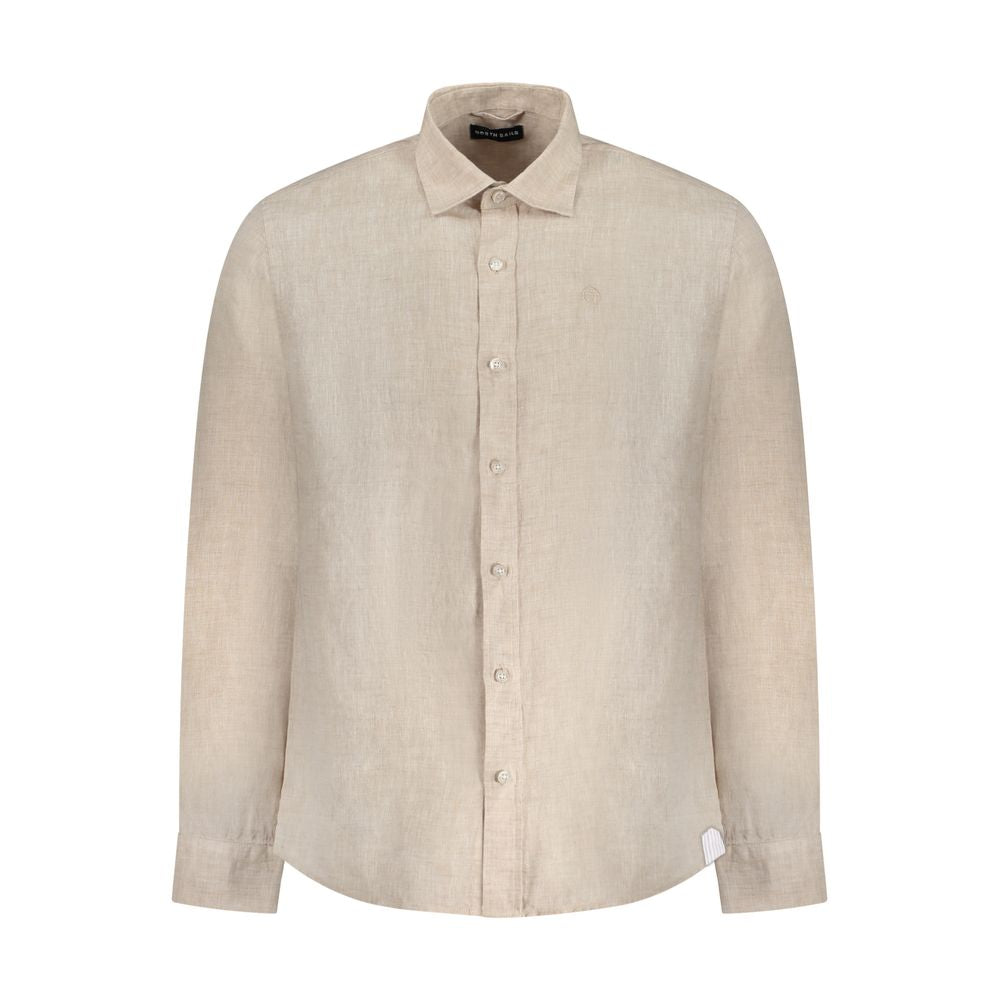 Beige linskjorte