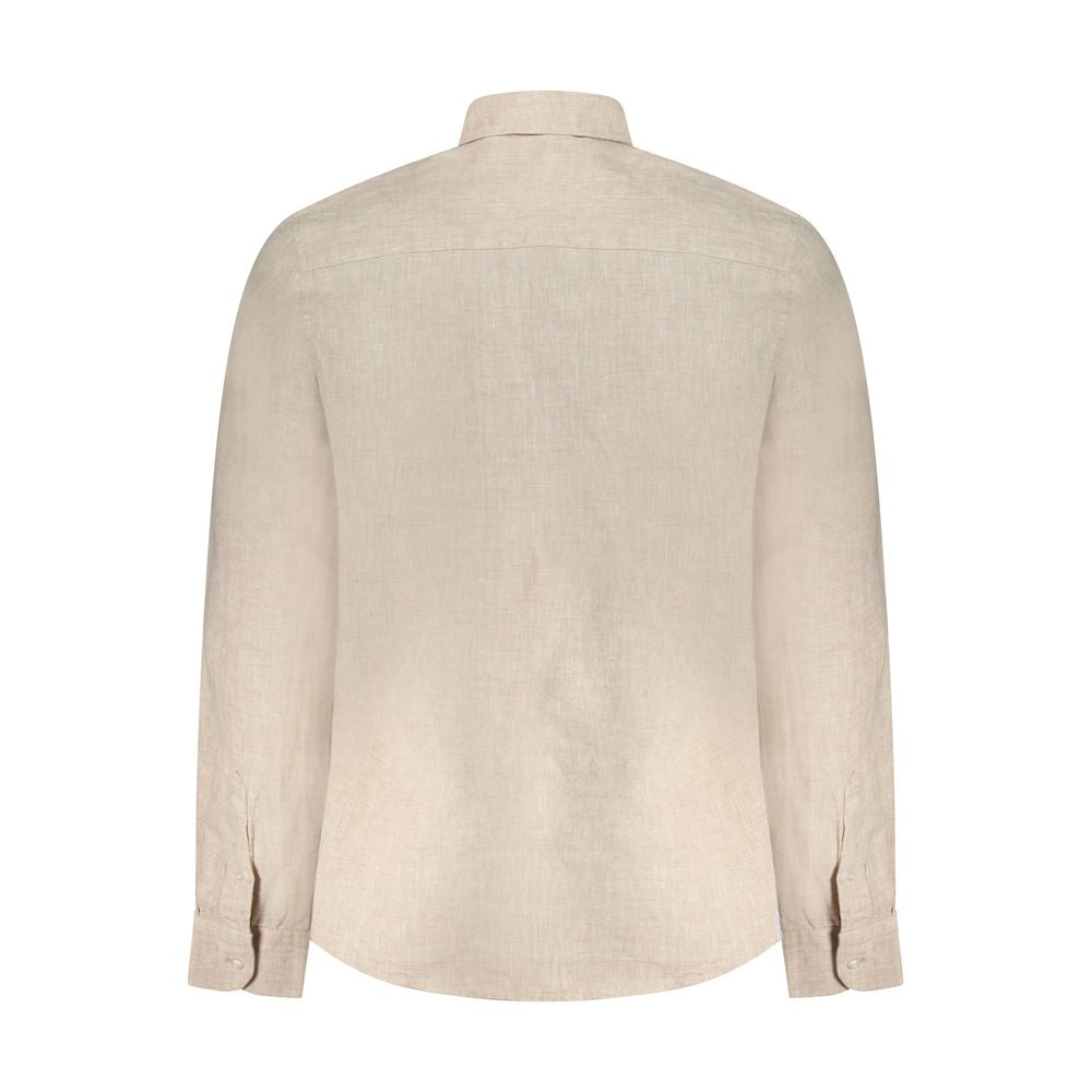 Beige linskjorte