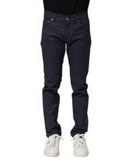 Dolce & Gabbana Dark Blue Cotton Skinny Denim Jeans