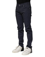Dolce & Gabbana Dark Blue Cotton Skinny Denim Jeans